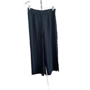 Moda Petite Black Wide-Leg Pants